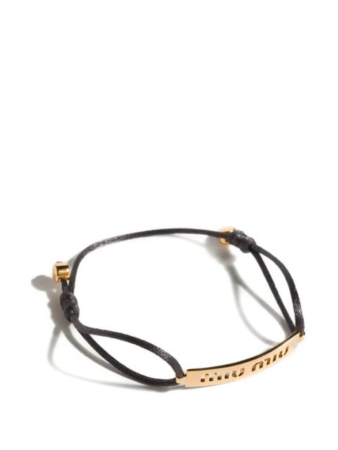 Miu Miu metal and cord bracelet - Gold - zdjęcie produktu nr 1