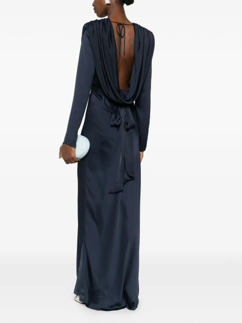 ROTATE BIRGER CHRISTENSEN satin cowl-neck maxi dress - Blue