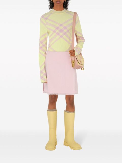 Burberry buckle-fastening wool kilt - Pink