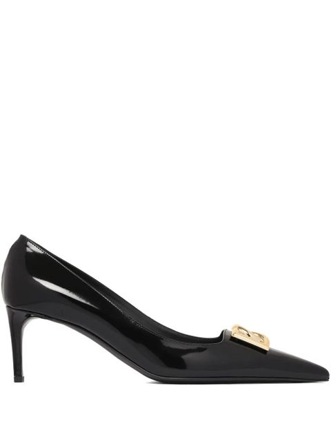 Dolce & Gabbana 90mm logo-plaque pumps - Black - zdjęcie produktu nr 1