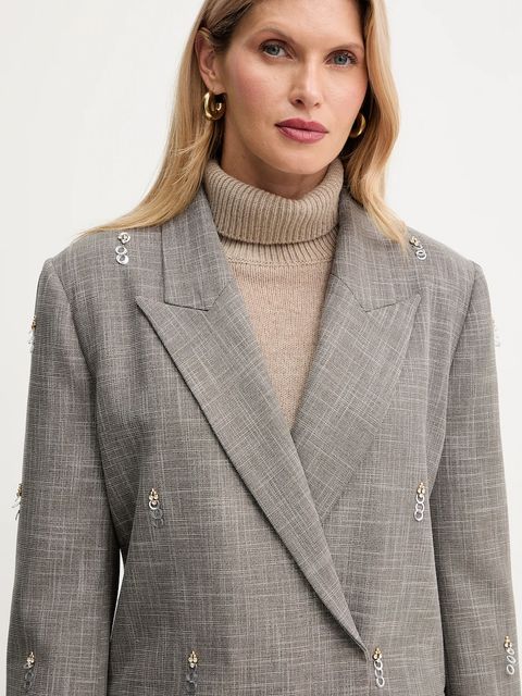 Simona Corsellini marynarka kolor brązowy dwurzędowa A25CPGI00301