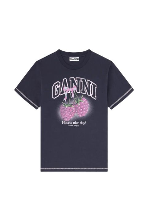 GANNI graphic T-shirt - Blue - zdjęcie produktu nr 1