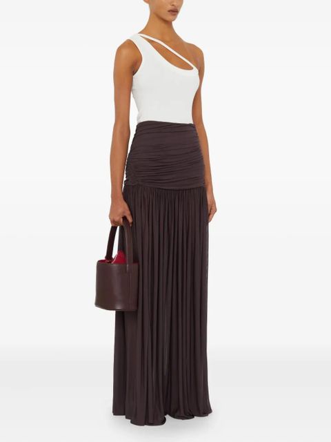 Christopher Esber Orion ruched skirt - Brown