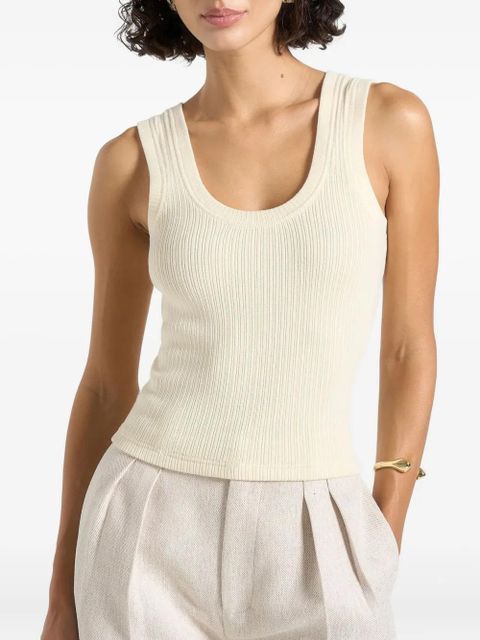Manière De Voir Liane ribbed scoop-neck vest - Neutrals - zdjęcie produktu nr 2