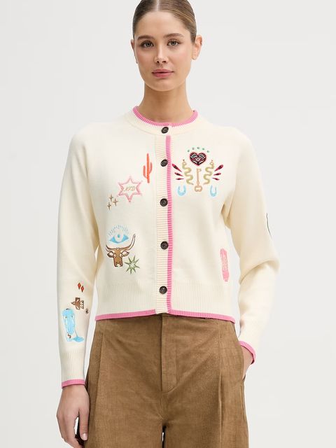 Never Fully Dressed kardigan damski z wiskozy - zdjęcie produktu nr 2