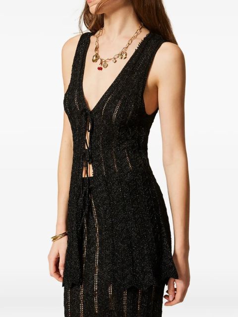 TWINSET knitted V-neck vest - Black