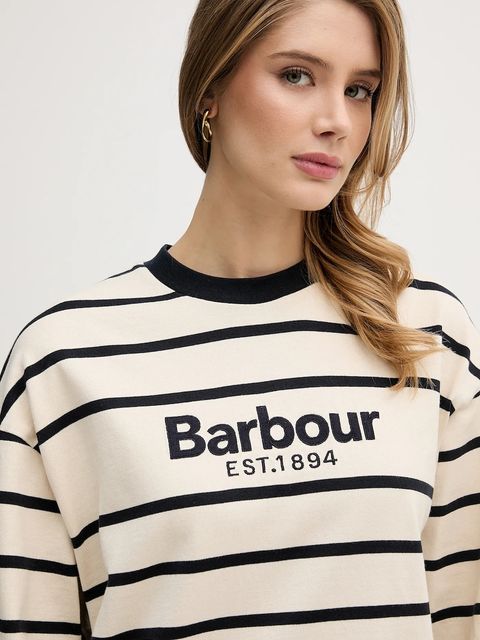 Barbour longsleeve bawełniany Maeve kolor beżowy LML0911