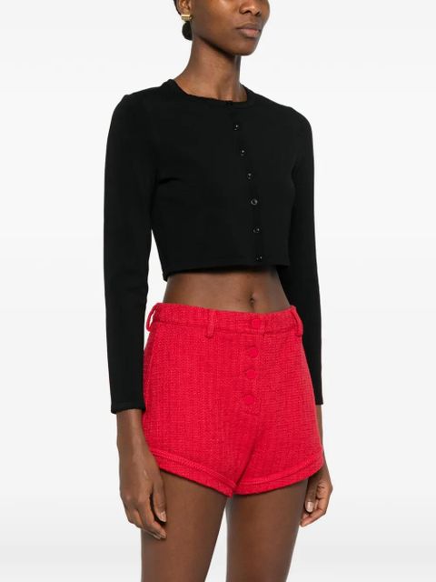 SANDRO button-fastening cropped cardigan - Black