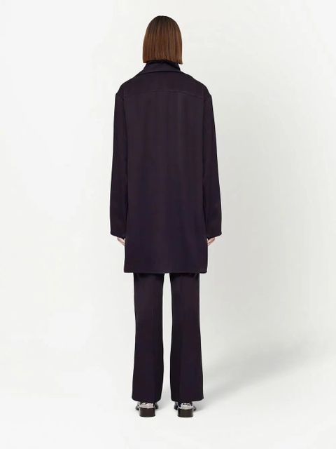 Jil Sander pressed-crease high-waisted trousers - Black