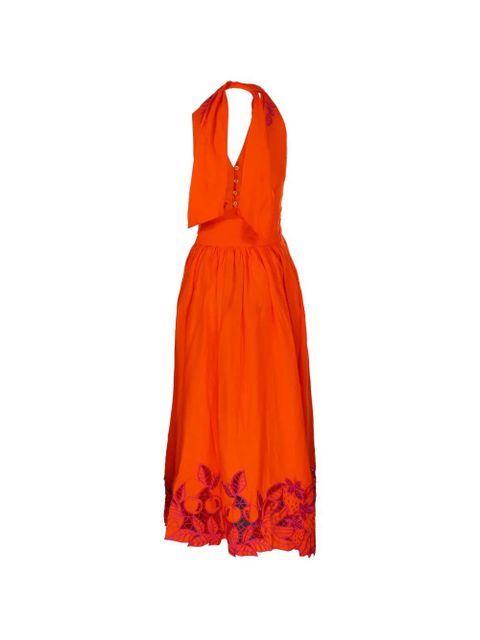 FARM Rio embroidered halterneck dress - Orange - zdjęcie produktu nr 2