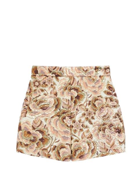 Valentino Garavani floral-jacquard shorts - Neutrals