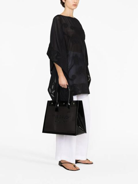 Saint Laurent Rive Gauche patent-finish tote bag - Black - zdjęcie produktu nr 2