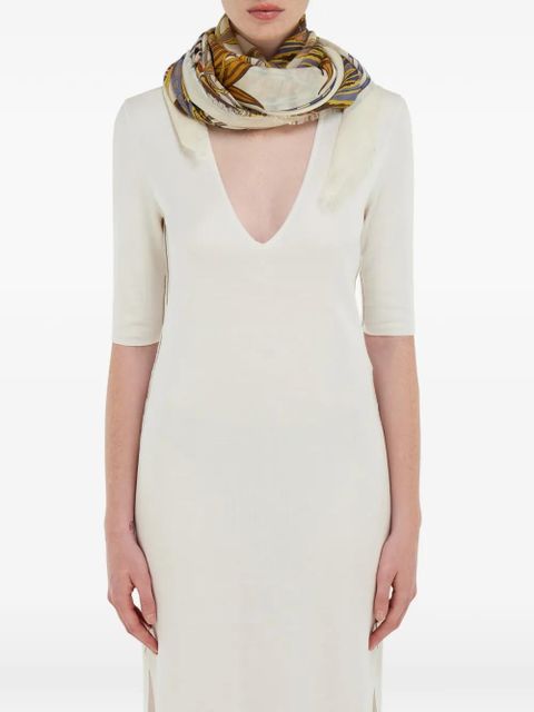 Ferragamo Rooster-print scarf - Neutrals - zdjęcie produktu nr 2