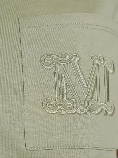 Max Mara logo-embroidered T-shirt - Green