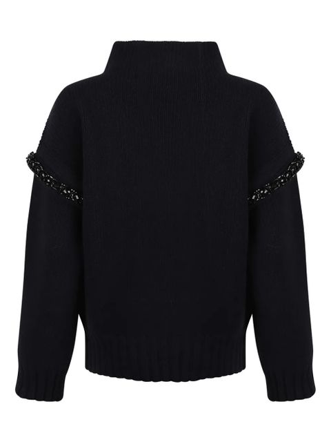 Max Mara bead-embellished jumper - Blue