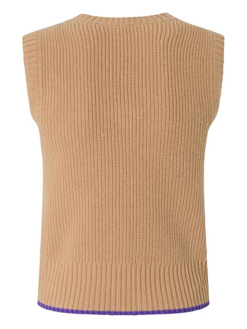 PINKO V-neck waistcoat - Brown - zdjęcie produktu nr 2