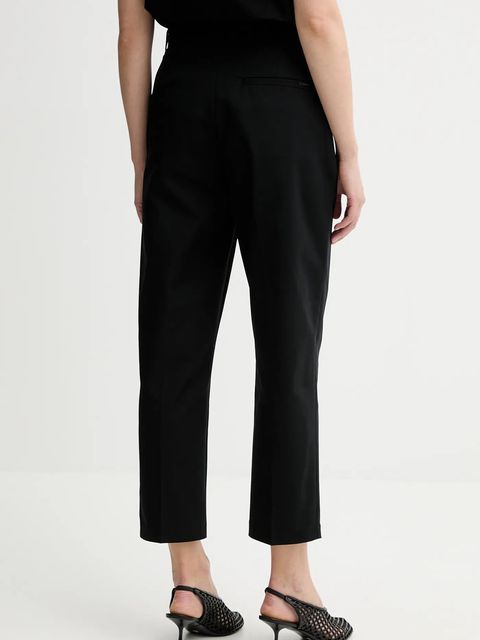 Calvin Klein spodnie damskie kolor czarny proste high waist LV044B916G - zdjęcie produktu nr 2