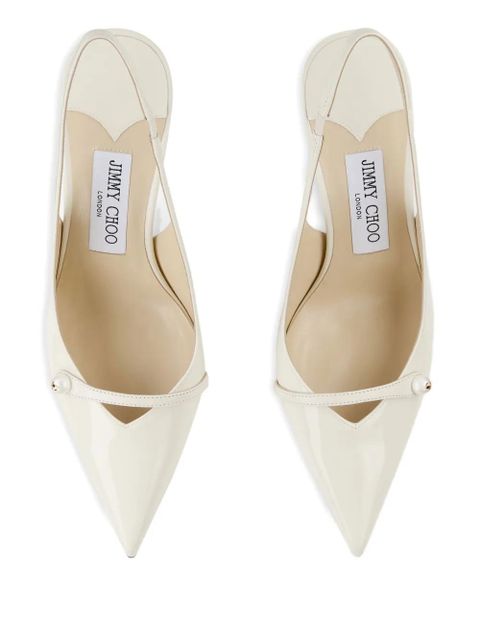 Jimmy Choo 85mm Amita sling-back pumps - Neutrals