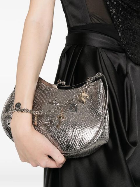 Vivienne Westwood python-embossed leather shoulder bag - Silver - zdjęcie produktu nr 2