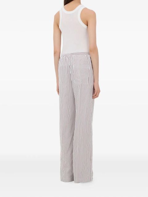 LouLou de Saison Striped Elasticated CISCO Trousers - White