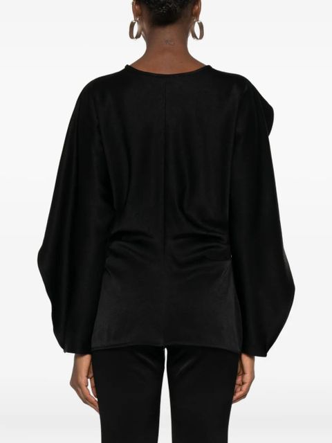 Nanushka pilgrim-collar top - Black