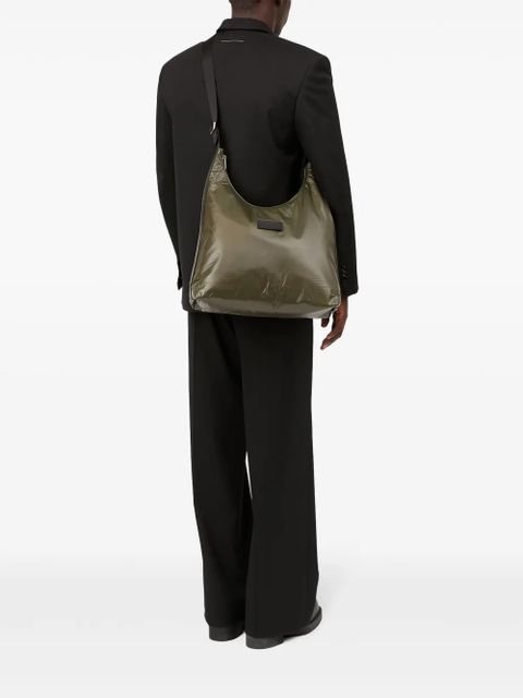 MM6 Maison Margiela large padded lightweight numbers patch shoulder bag - Green