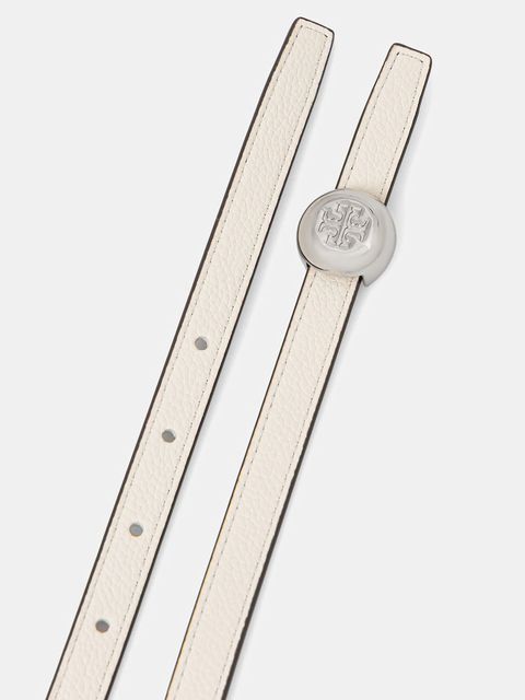 Tory Burch pasek skórzany Romy Reversible damski kolor biały 175052-100 - zdjęcie produktu nr 2