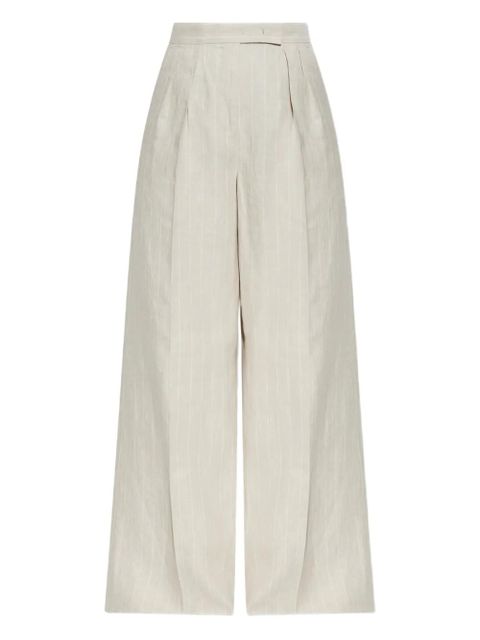 Max Mara Rauche pleated wide-leg trousers - Neutrals - zdjęcie produktu nr 1