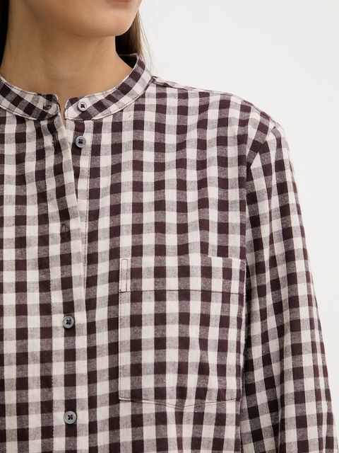 Marc O'Polo koszula bawełniana damska kolor brązowy regular 511111042519