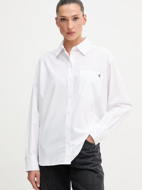Calvin Klein Jeans koszula damska bawełniana - zdjęcie produktu nr 2