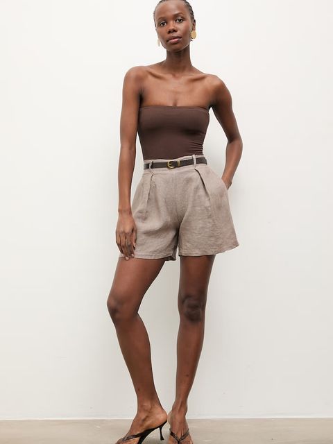 Answear.LAB szorty damskie lniane - zdjęcie produktu nr 1