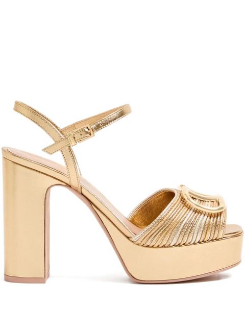 Valentino Garavani 115mm VLogo Signature sandals - Gold - zdjęcie produktu nr 1