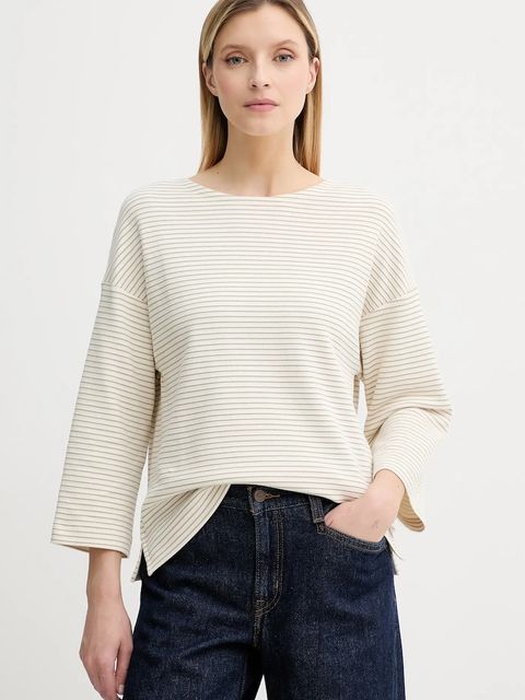 Marc O'Polo longsleeve kolor beżowy 506300352085 - zdjęcie produktu nr 1