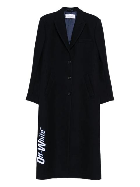 Off-White logo-detail coat - Blue - zdjęcie produktu nr 1