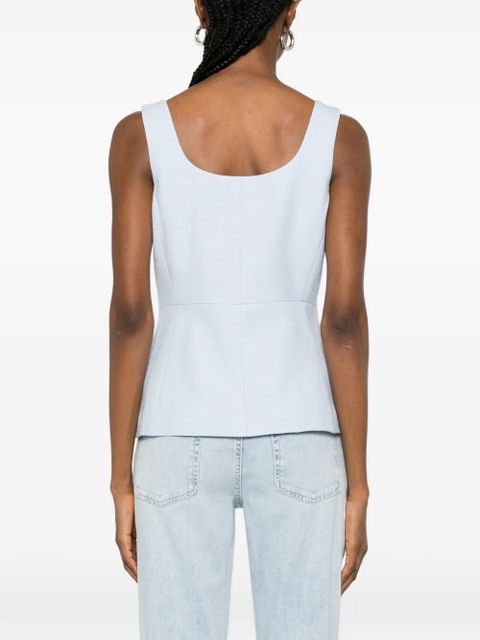 Maje button-up sleeveless top - Blue