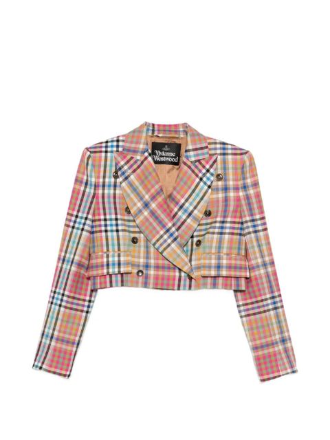 Vivienne Westwood double-breasted check jacket - Neutrals