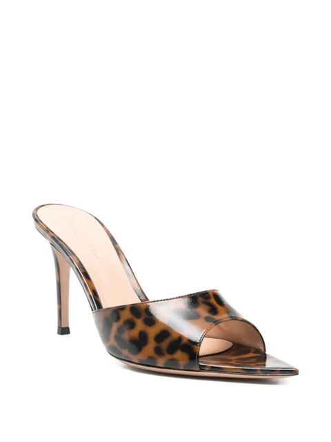 Gianvito Rossi 85mm Elle leather heeled sandals - Brown