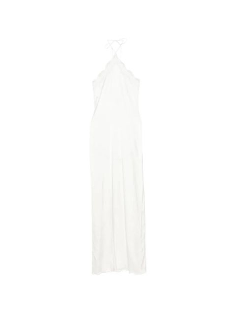 Oséree lace-trim halterneck maxi dress - White - zdjęcie produktu nr 1