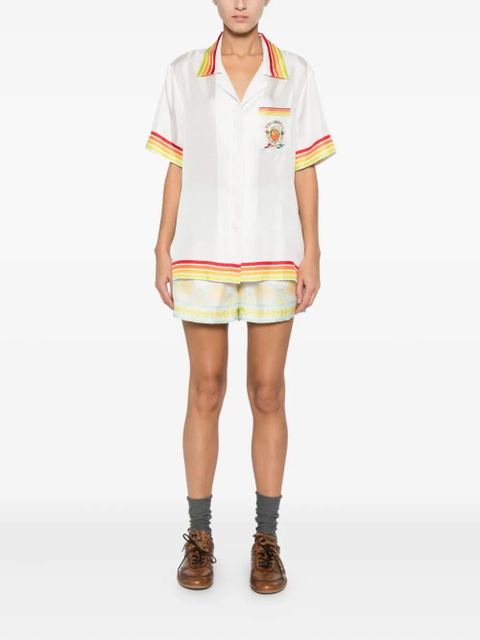 Casablanca stripe-detailing shirt - White - zdjęcie produktu nr 2