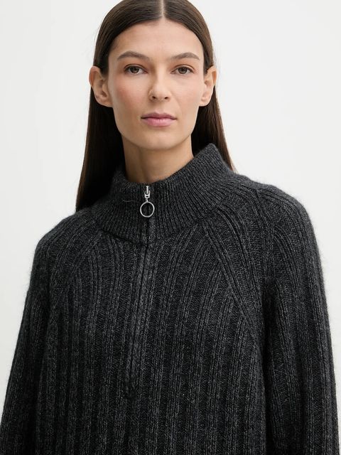 Marc O'Polo sukienka z dodatkiem wełny kolor szary mini prosta 5000007477