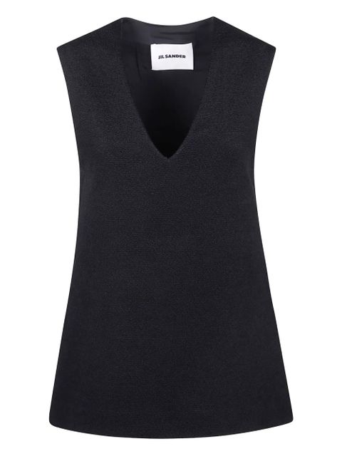 Jil Sander v-neck tank top - Black - zdjęcie produktu nr 1