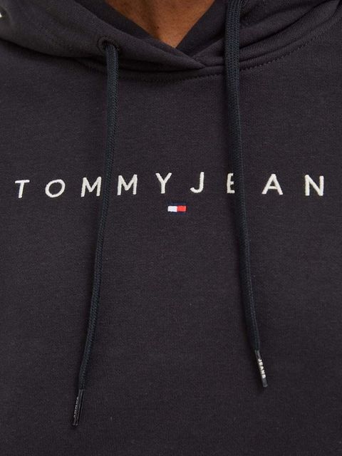 Tommy Jeans bluza damska kolor czarny z kapturem DW0DW17324