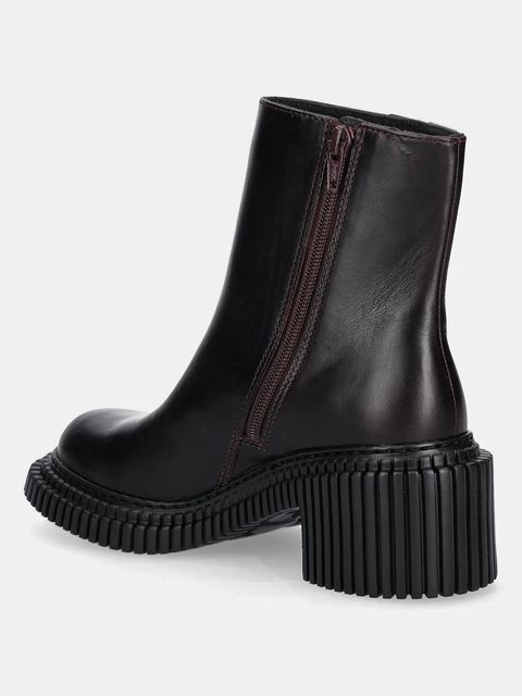 Camper botki skórzane Pix London damskie kolor bordowy na słupku K400804-004