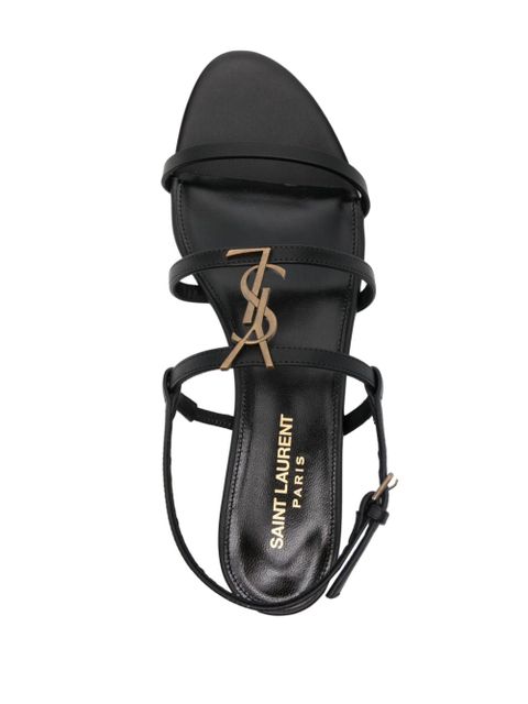 Saint Laurent New Cassandra flat sandals - Black