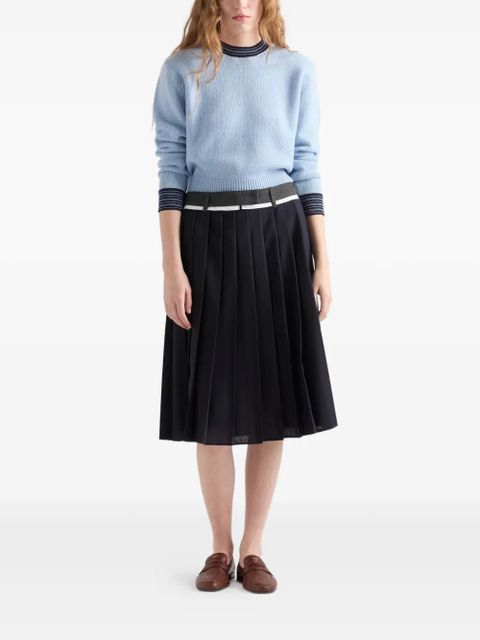 Prada cashmere crew-neck sweater - Blue - zdjęcie produktu nr 2