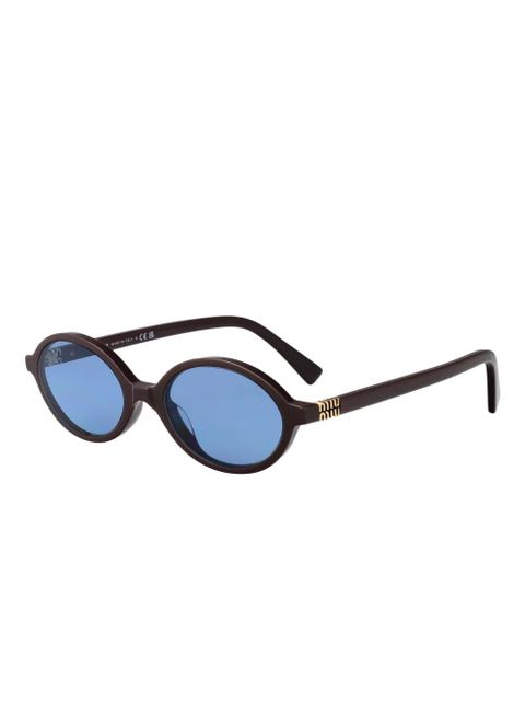 Miu Miu Eyewear ovoid-frame sunglasses - Black