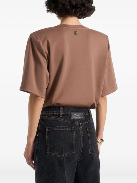 Manière De Voir Mia wide-shoulder bodysuit T-Shirt - Brown