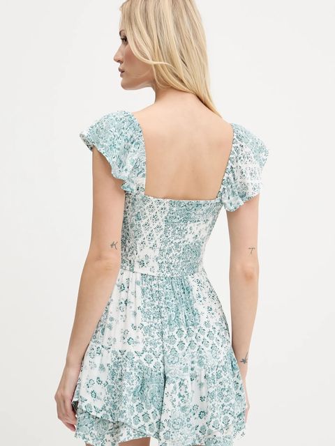 Hollister Co. sukienka kolor zielony mini rozkloszowana KI359-5163