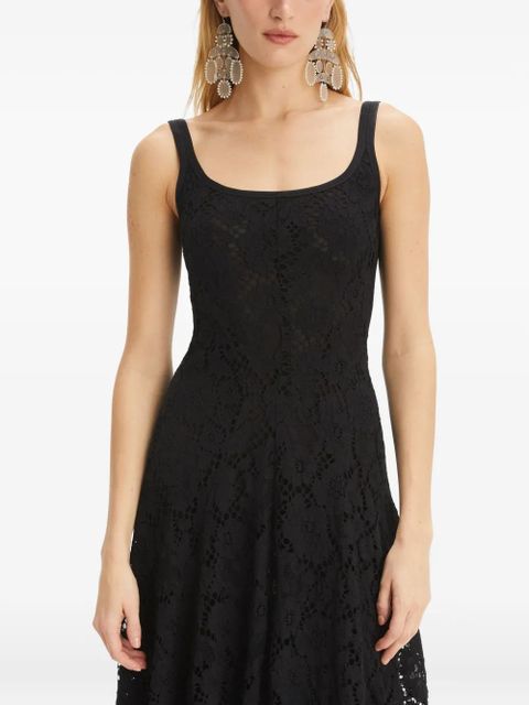 Tory Burch floral-lace midi dress - Black