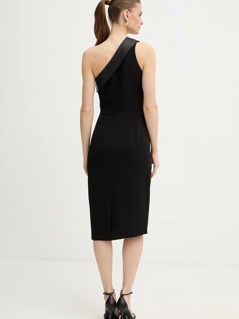 Karl Lagerfeld sukienka kolor czarny midi rozkloszowana B1W13002